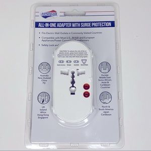 American Tourister Adapter with Surge Protector